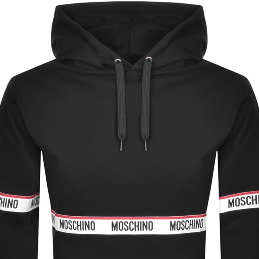 Alternative Image for ProductMoschino Logo Tape Hoodie Black2