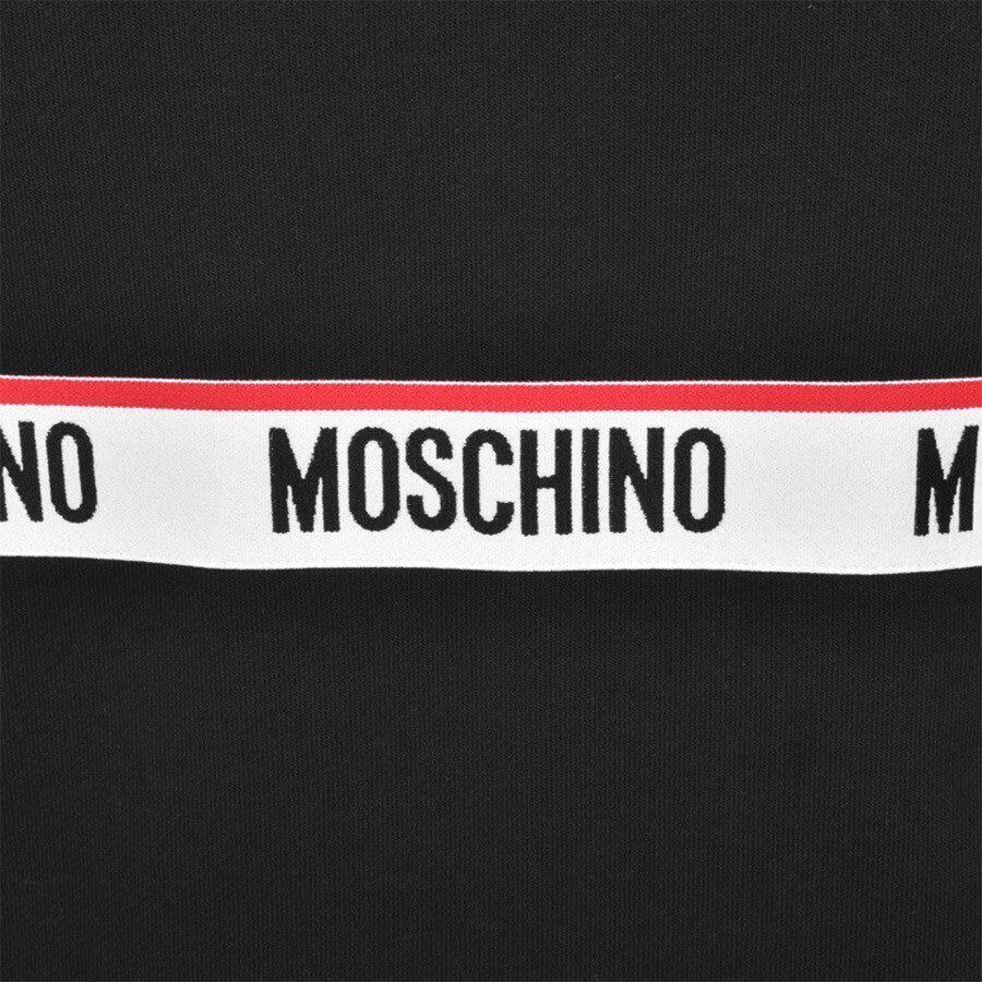 Alternative Image for ProductMoschino Logo Tape Hoodie Black3