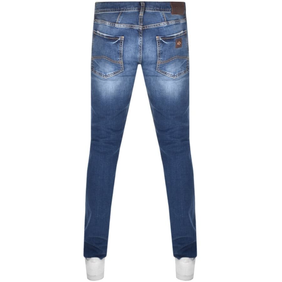 Alternative Image for ProductArmani Exchange J13 Slim Fit Mid Wash Jeans Blue2