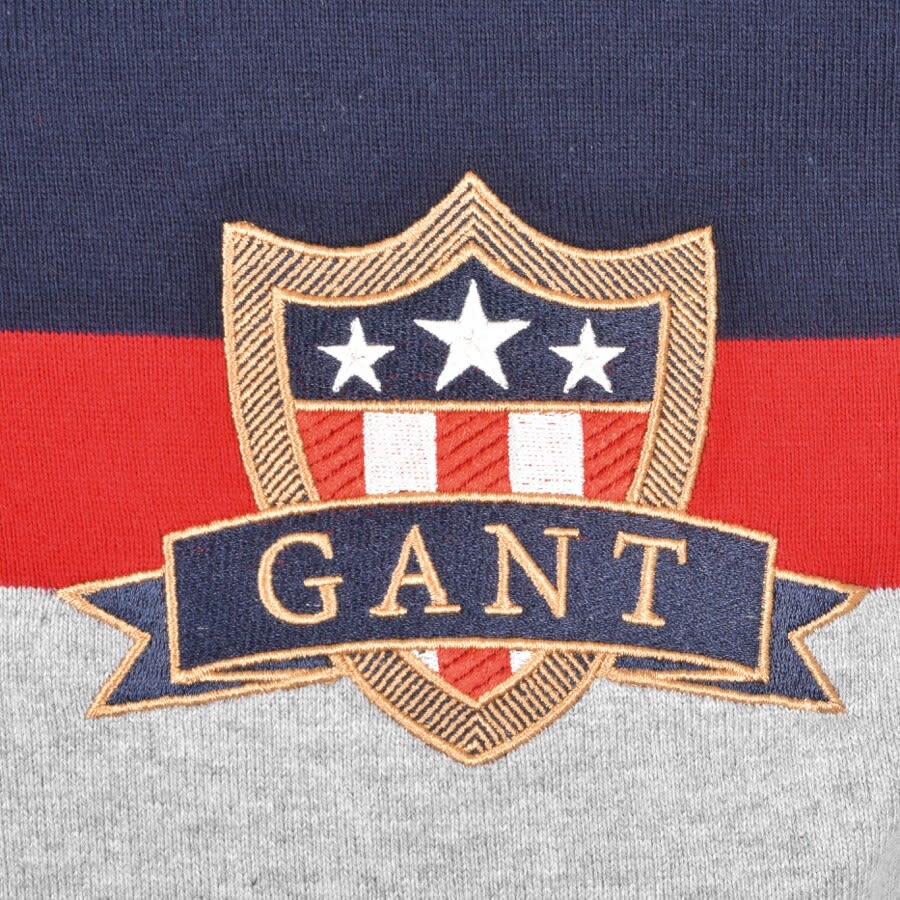 Alternative Image for ProductGant Banner Shield Long Sleeve Polo T Shirt Navy3