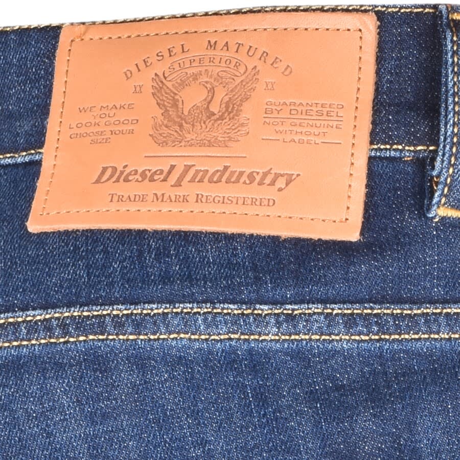 Diesel 2021 Slim Fit Boot Cut Jeans Mid Wash Blue | Mainline Menswear