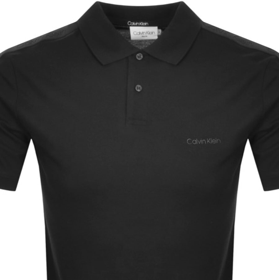 Alternative Image for ProductCalvin Klein Logo Tape Polo T Shirt Black2