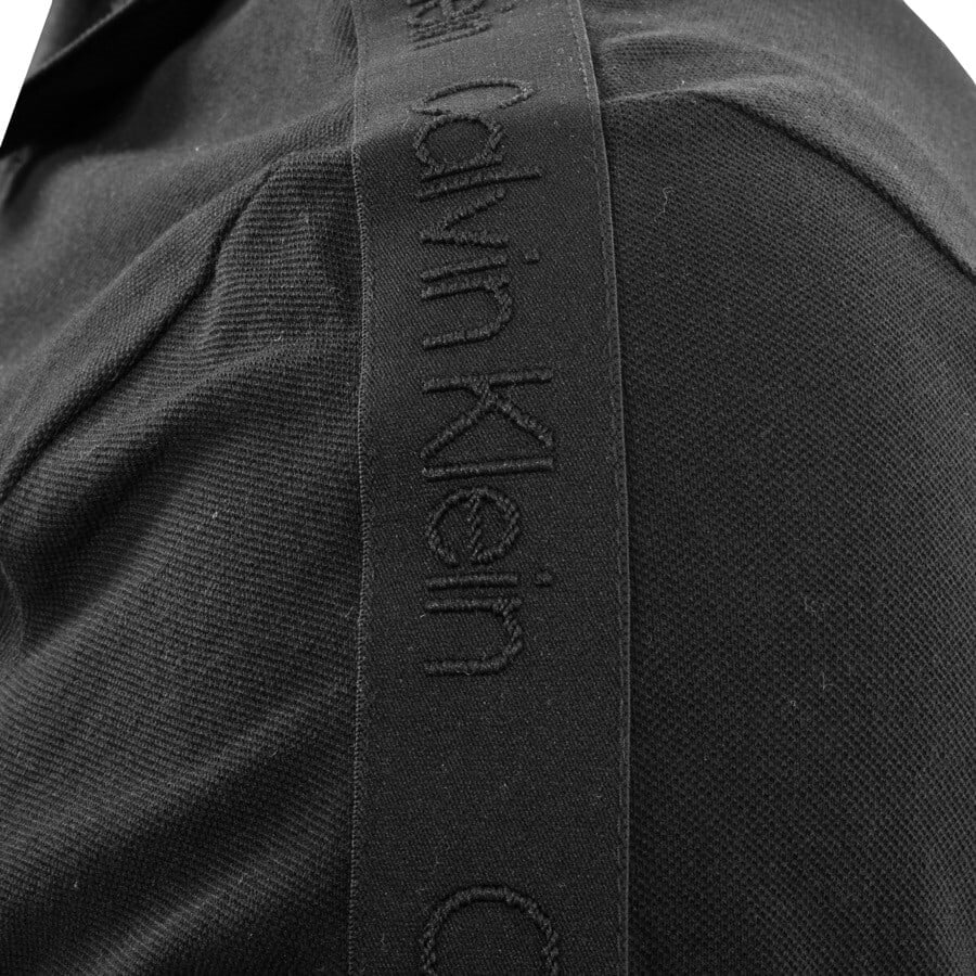 Alternative Image for ProductCalvin Klein Logo Tape Polo T Shirt Black3