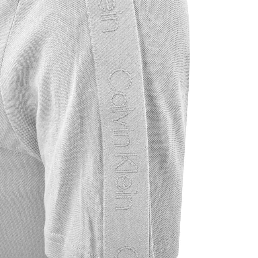 Alternative Image for ProductCalvin Klein Logo Tape Polo T Shirt Grey3