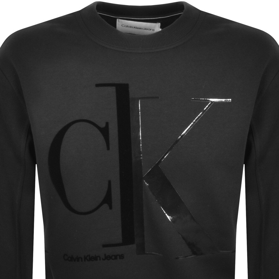 Alternative Image for ProductCalvin Klein Jeans Bold Logo Sweatshirt Black2