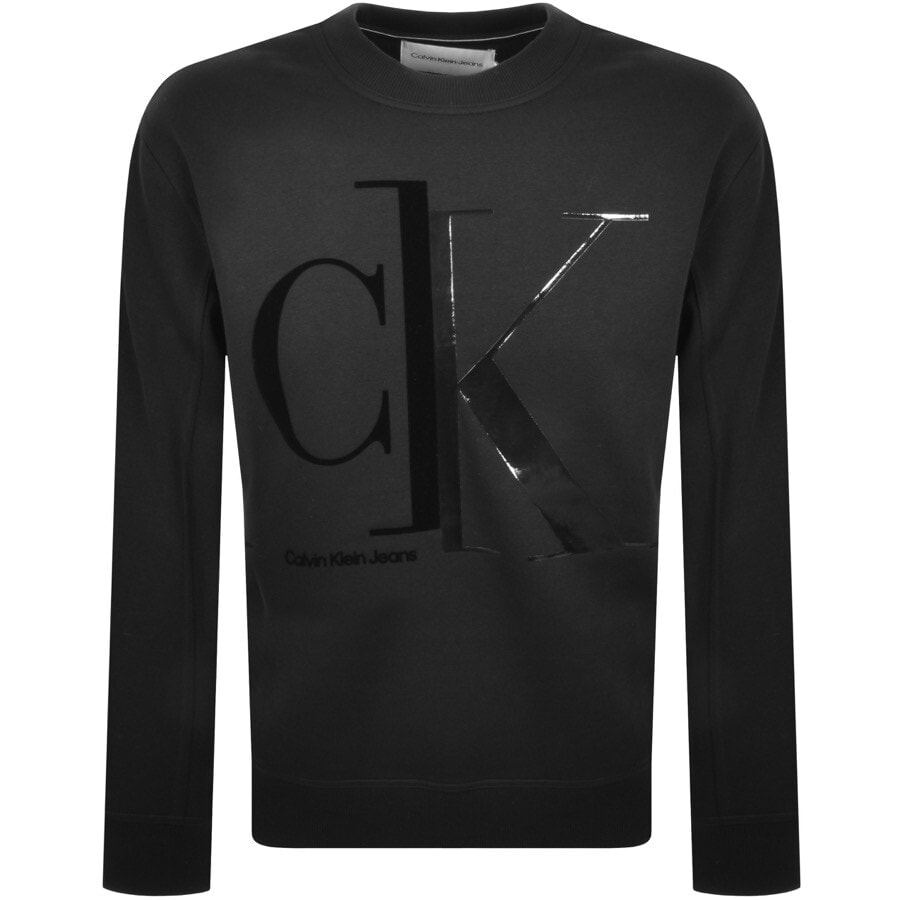 Alternative Image for ProductCalvin Klein Jeans Bold Logo Sweatshirt Black1