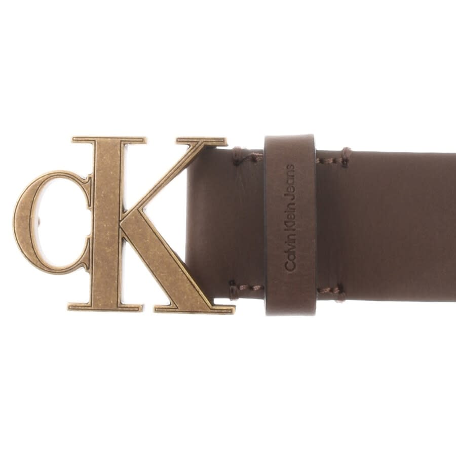 Alternative Image for ProductCalvin Klein CK Logo Belt Brown3