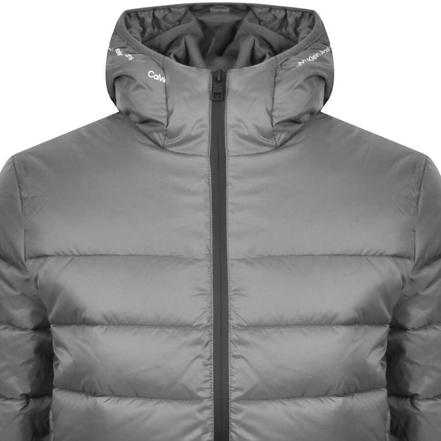 Alternative Image for ProductCalvin Klein Jeans Padded Hooded Jacket Grey2