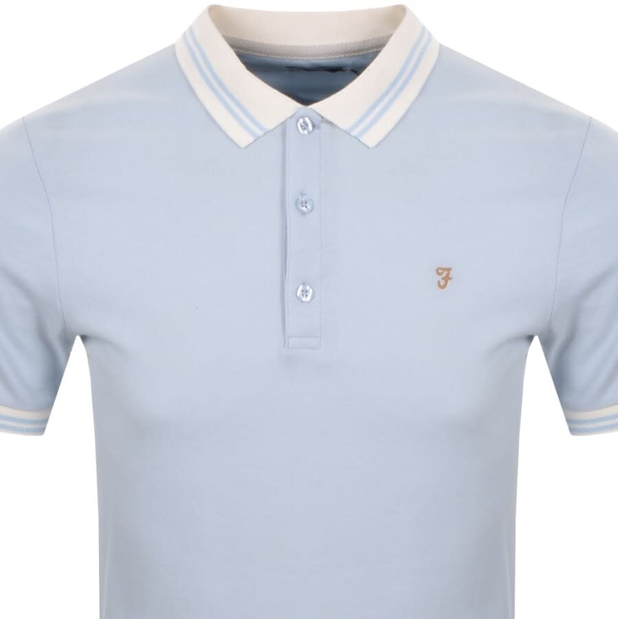 Alternative Image for ProductFarah Vintage Short Sleeve Polo T Shirt Blue2