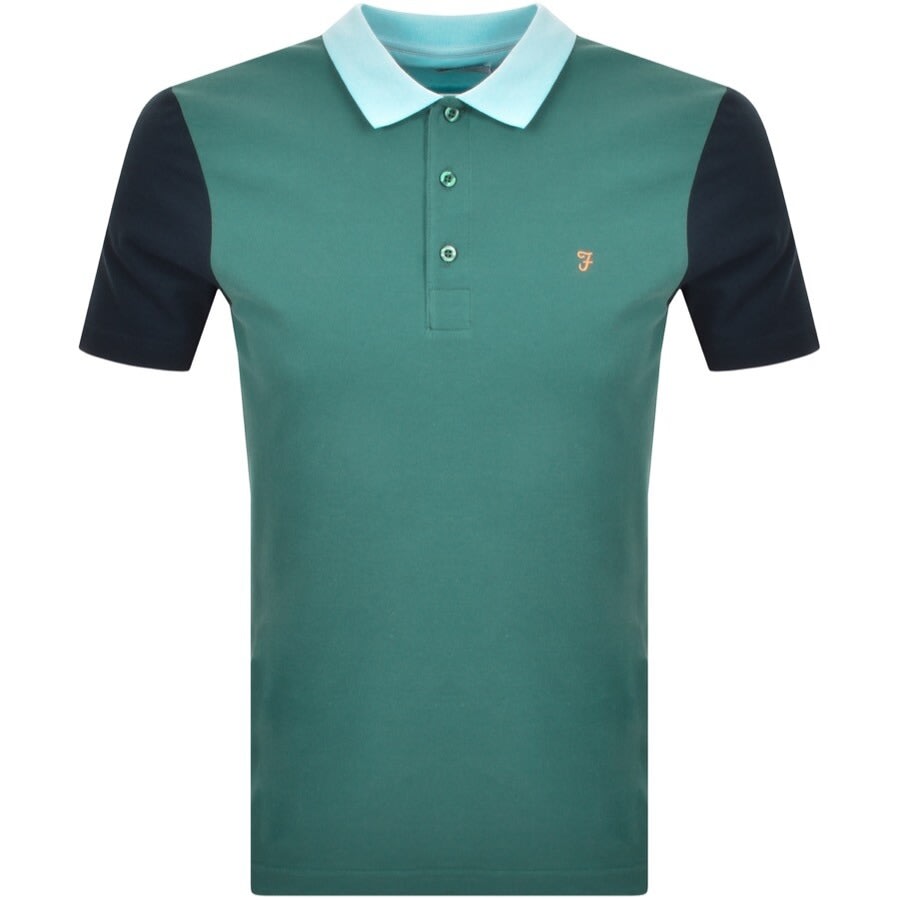 Alternative Image for ProductFarah Vintage Rose Short Sleeve Polo T Shirt Green1