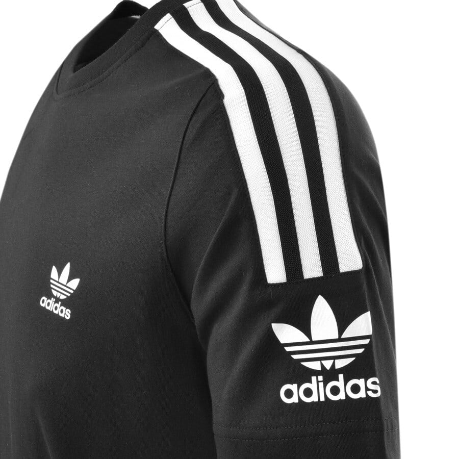 Alternative Image for Productadidas Originals Tech 3 Stripe T Shirt Black3
