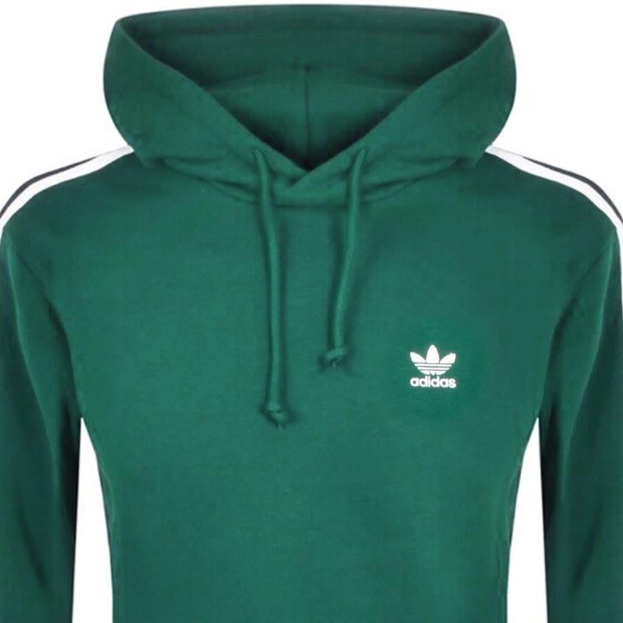 Alternative Image for Productadidas Originals 3 Stripes Hoodie Green2