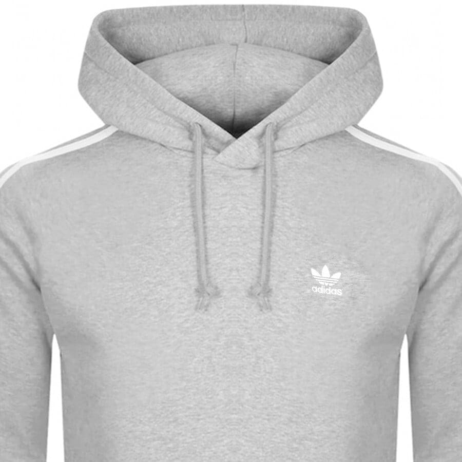 Alternative Image for Productadidas Originals 3 Stripes Hoodie Grey2