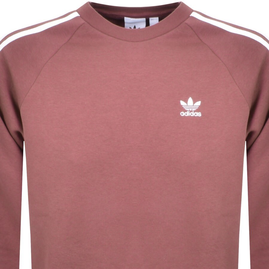 Alternative Image for Productadidas Originals 3 Stripes Sweatshirt Red2