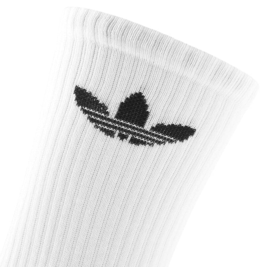 Alternative Image for Productadidas Originals Three Pack Mid Cut Crew Socks Whi3