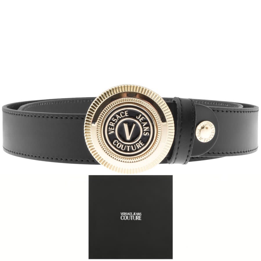 Alternative Image for ProductVersace Jeans Couture Leather Logo Belt Black1