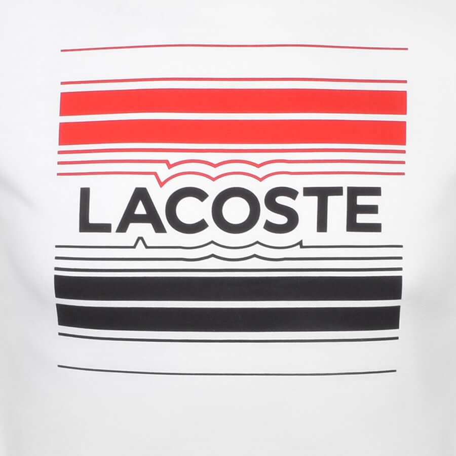Alternative Image for ProductLacoste Sport Crew Neck Logo T Shirt White3