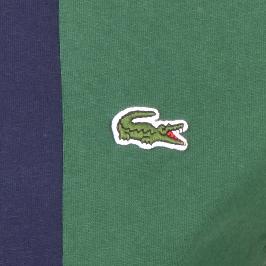 Lacoste Crew Neck Logo Stripe T Shirt Navy | Mainline Menswear