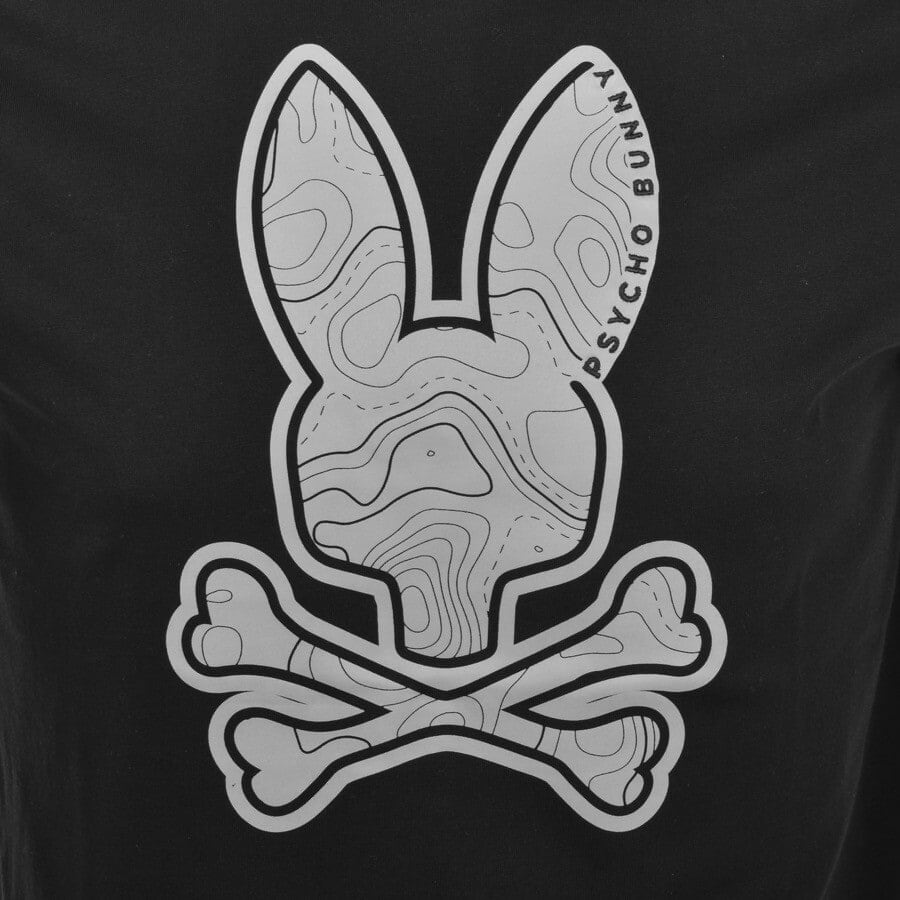 Psycho Bunny Abbott Logo T Shirt Black | Mainline Menswear