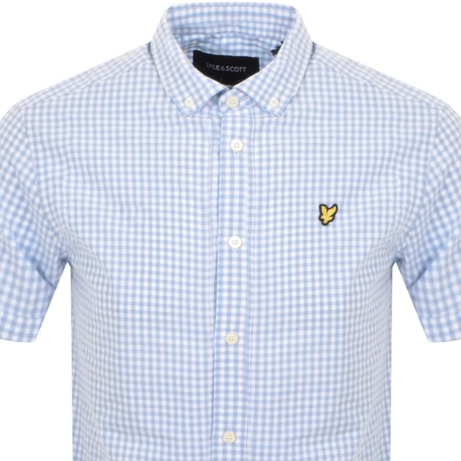 Alternative Image for ProductLyle And Scott Short Sleeved Gingham Shirt Blue2