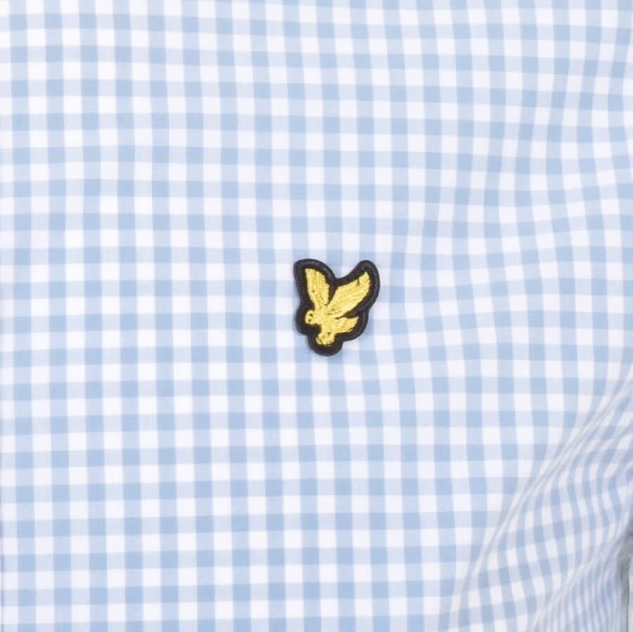 Alternative Image for ProductLyle And Scott Short Sleeved Gingham Shirt Blue3