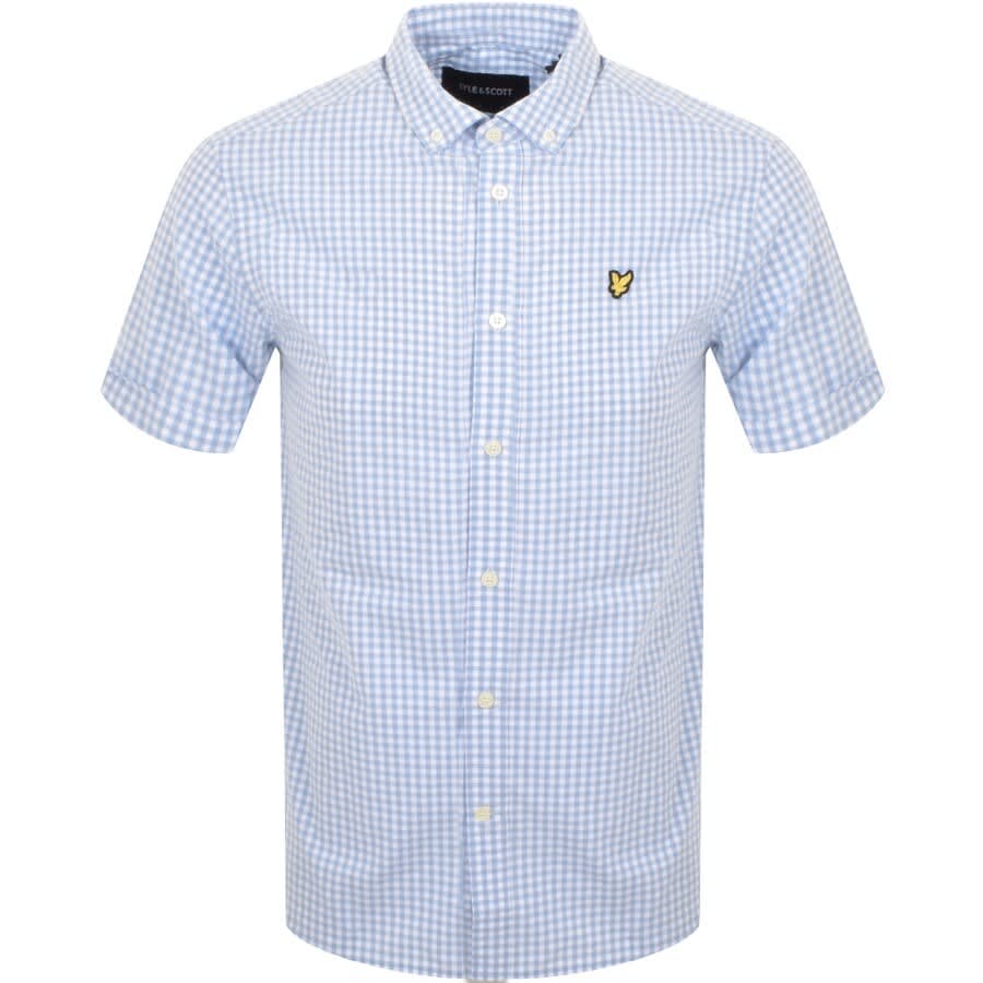 Alternative Image for ProductLyle And Scott Short Sleeved Gingham Shirt Blue1