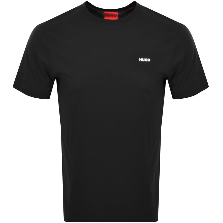 HUGO Dero222 Crew Neck Short Sleeve T Shirt Black | Mainline Menswear