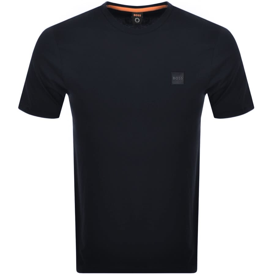 BOSS Tales Logo T Shirt Navy | Mainline Menswear