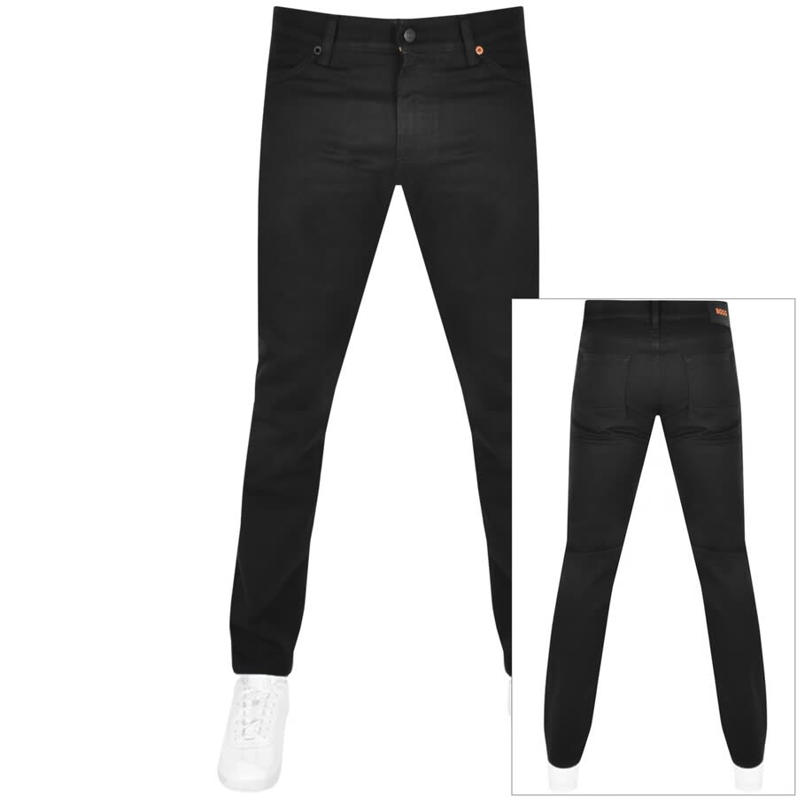 BOSS Slim Fit Jeans Black Mainline Menswear