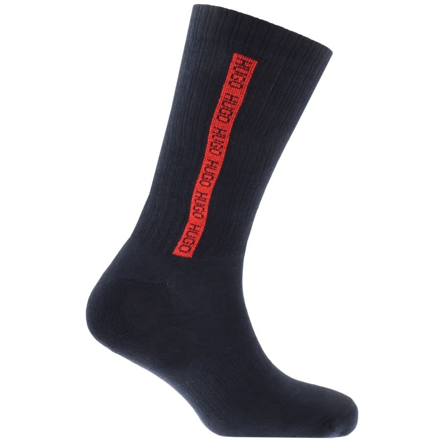 Alternative Image for ProductHUGO Double Pack Logo Socks White3