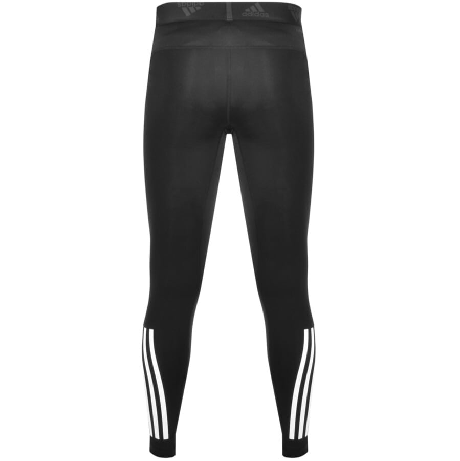 Alternative Image for Productadidas Training Tech Fit 3 Stripes Tights Black2