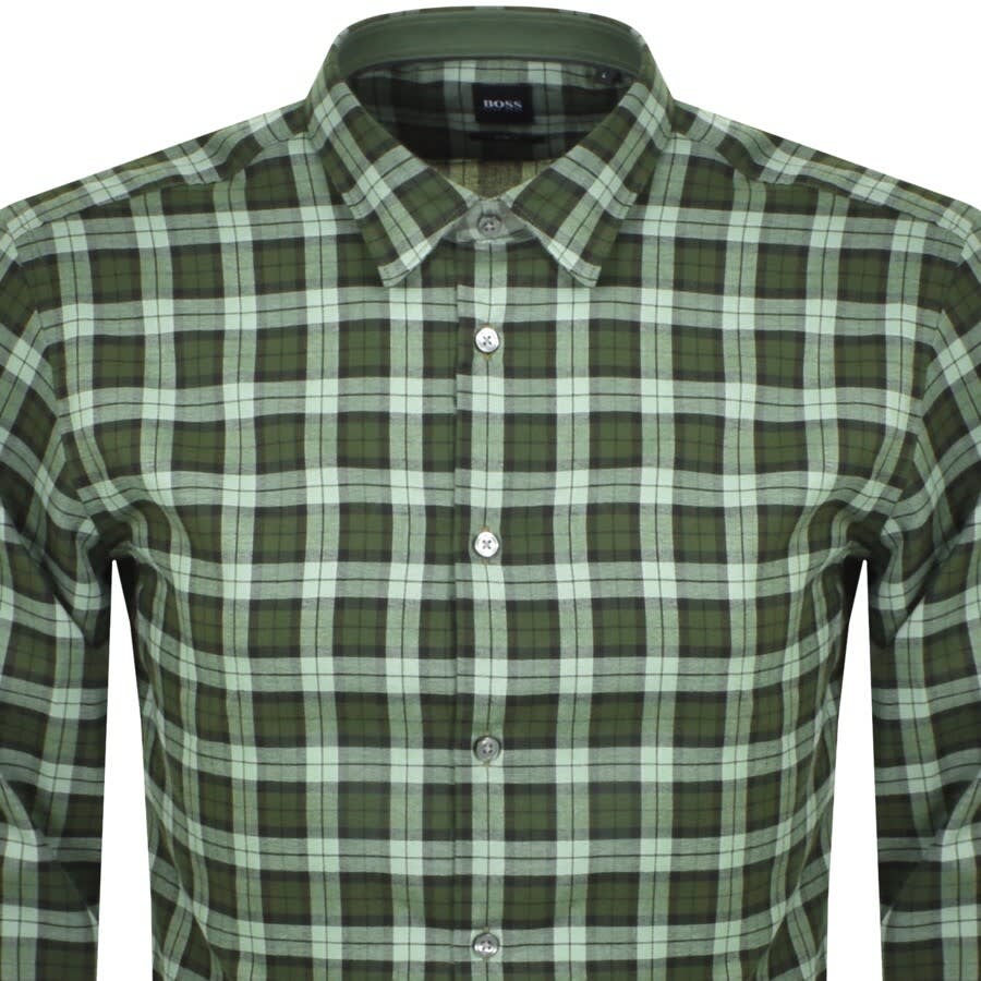 Alternative Image for ProductBOSS Reid Slim Fit Long Sleeve Shirt Green2