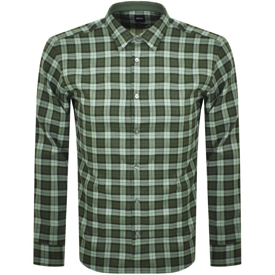 Alternative Image for ProductBOSS Reid Slim Fit Long Sleeve Shirt Green1