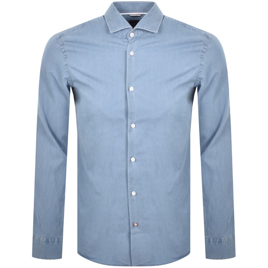 Alternative Image for ProductBOSS C Hank Slim Fit Long Sleeve Shirt Blue1