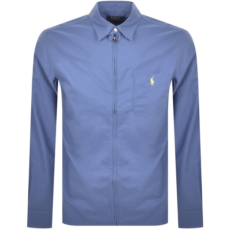 Alternative Image for ProductRalph Lauren Zip Oxford Overshirt Blue1