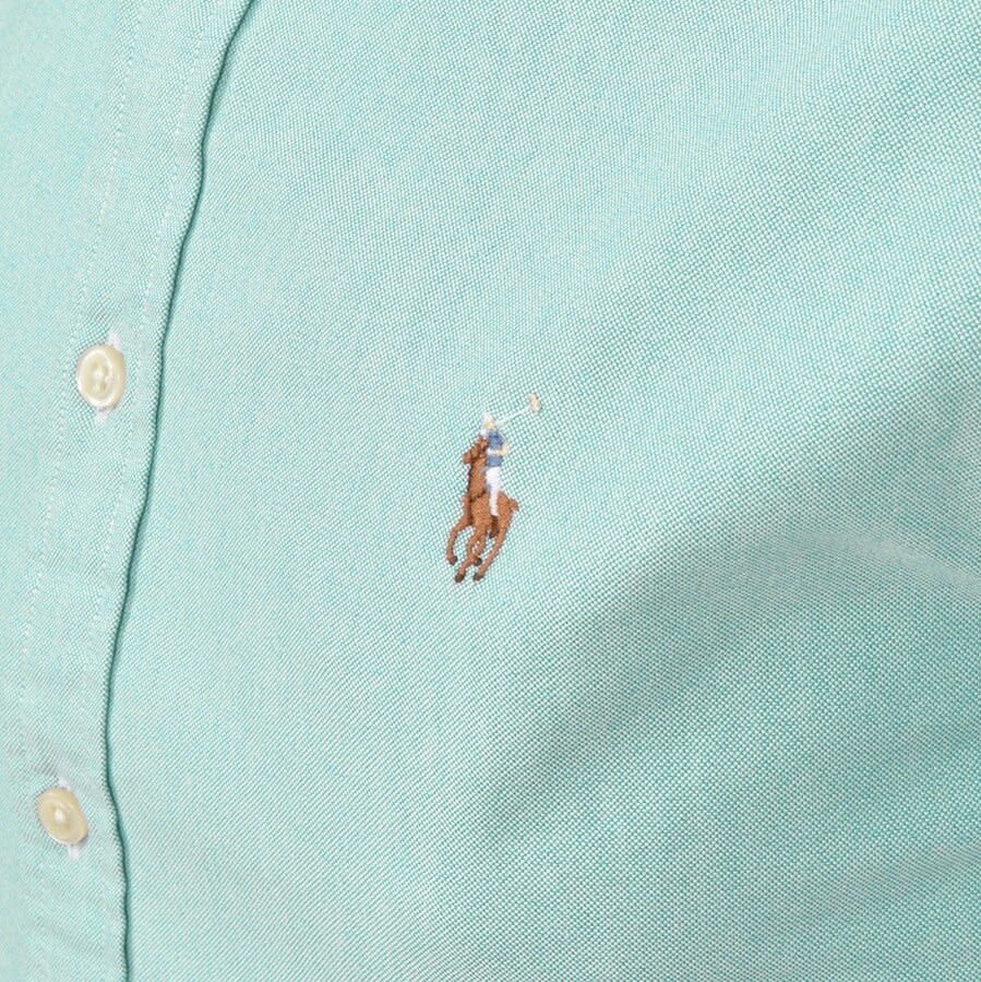 Alternative Image for ProductRalph Lauren Oxford Slim Short Sleeve Shirt Blue3