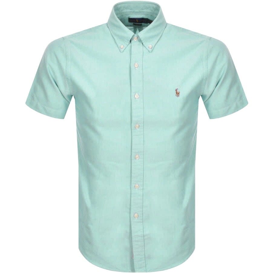 Alternative Image for ProductRalph Lauren Oxford Slim Short Sleeve Shirt Blue1