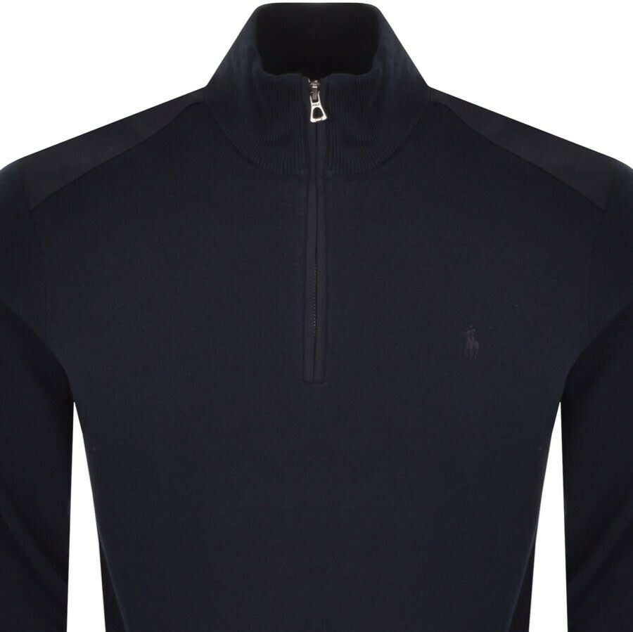 Alternative Image for ProductRalph Lauren Half Zip Knit Jumper Navy2
