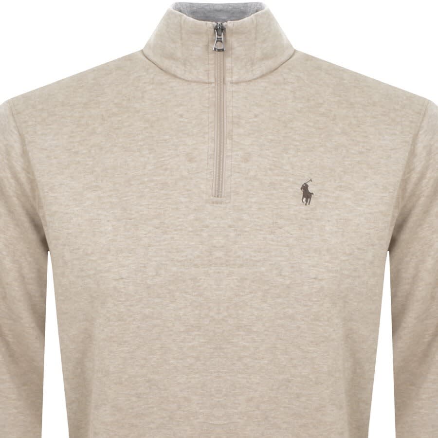 Alternative Image for ProductRalph Lauren Half Zip Sweatshirt Beige2