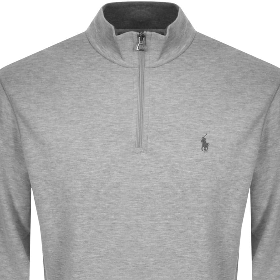 Alternative Image for ProductRalph Lauren Half Zip Sweatshirt Grey2