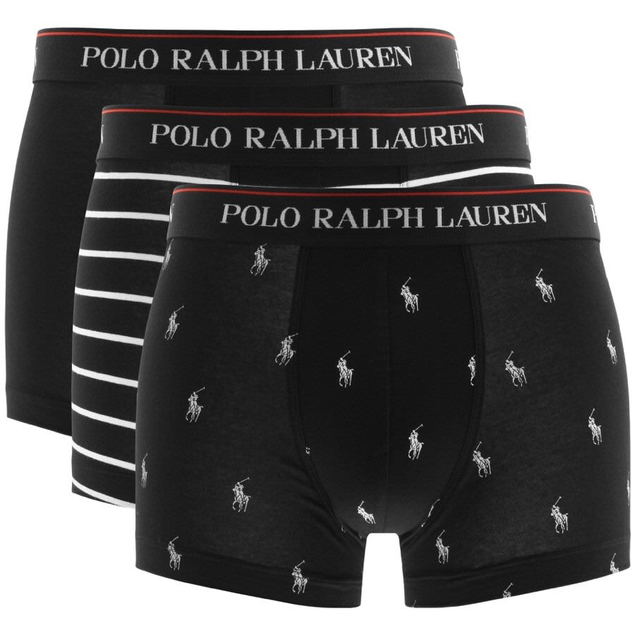 Ralph Lauren Underwear 3 Pack Trunks Black | Mainline Menswear Denmark