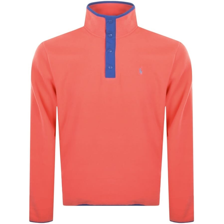 Ralph Lauren Funnel Neck Sweatshirt Pink | Mainline Menswear