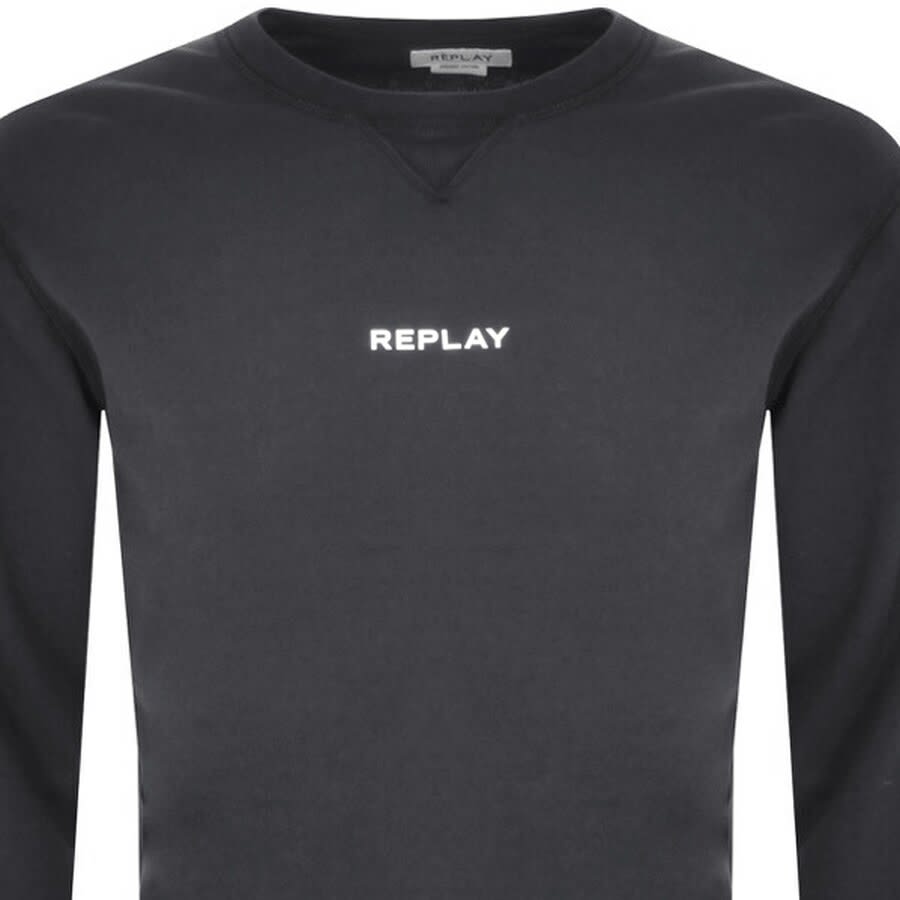 Alternative Image for ProductReplay Crew Neck Sweatshirt Navy2