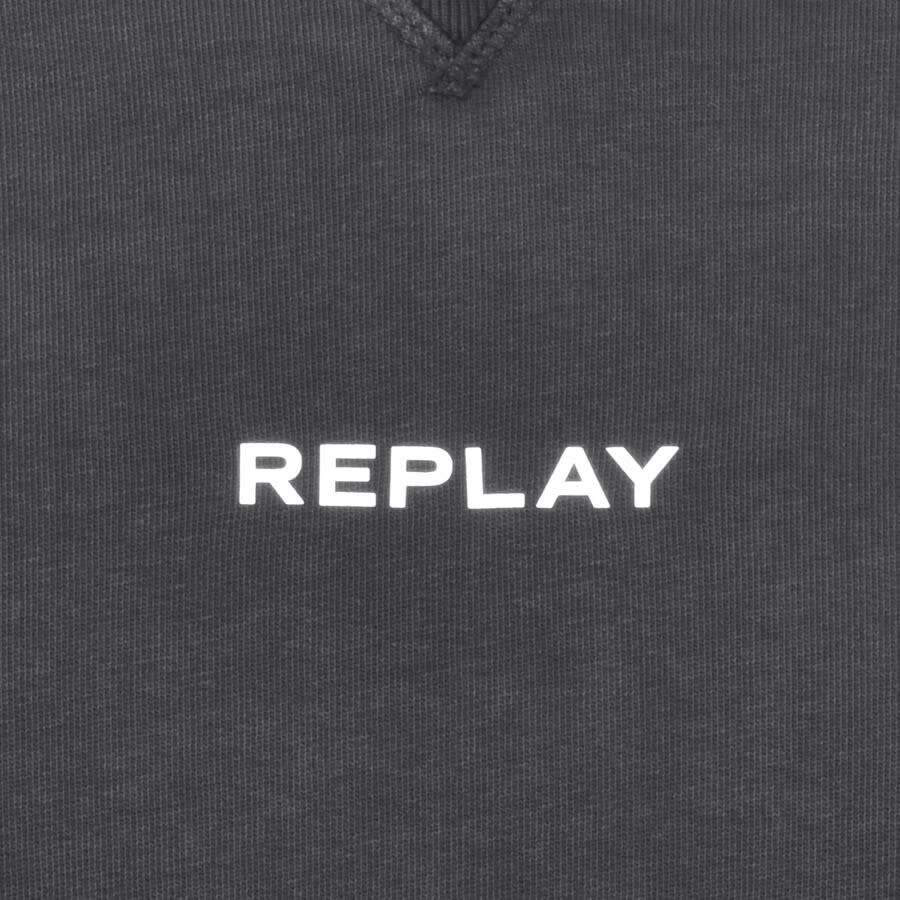 Alternative Image for ProductReplay Crew Neck Sweatshirt Navy3