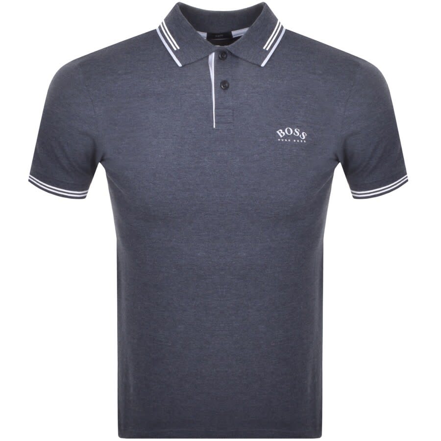 Alternative Image for ProductBOSS Paul Curved Polo T Shirt Navy1