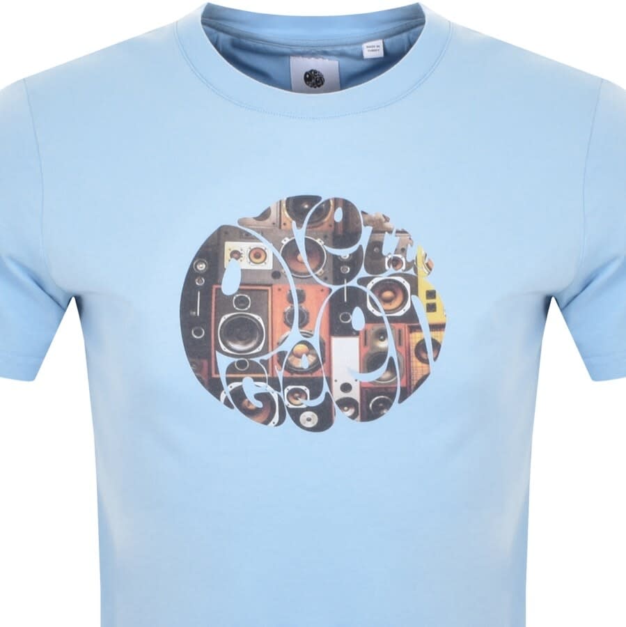 Alternative Image for ProductPretty Green Speaker Wall Logo T Shirt Blue2