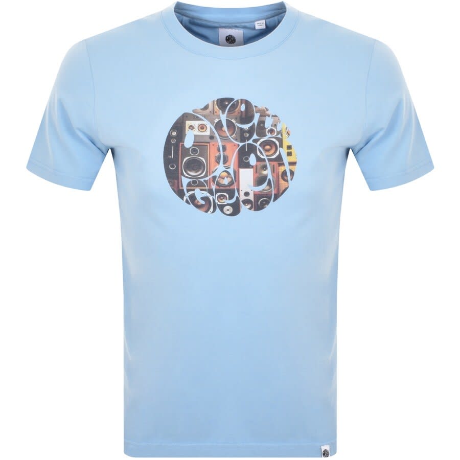 Alternative Image for ProductPretty Green Speaker Wall Logo T Shirt Blue1