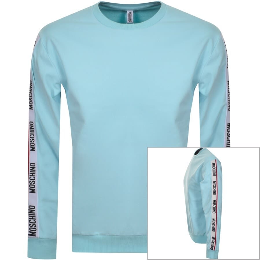 Alternative Image for ProductMoschino Tape Logo Sweatshirt Blue1