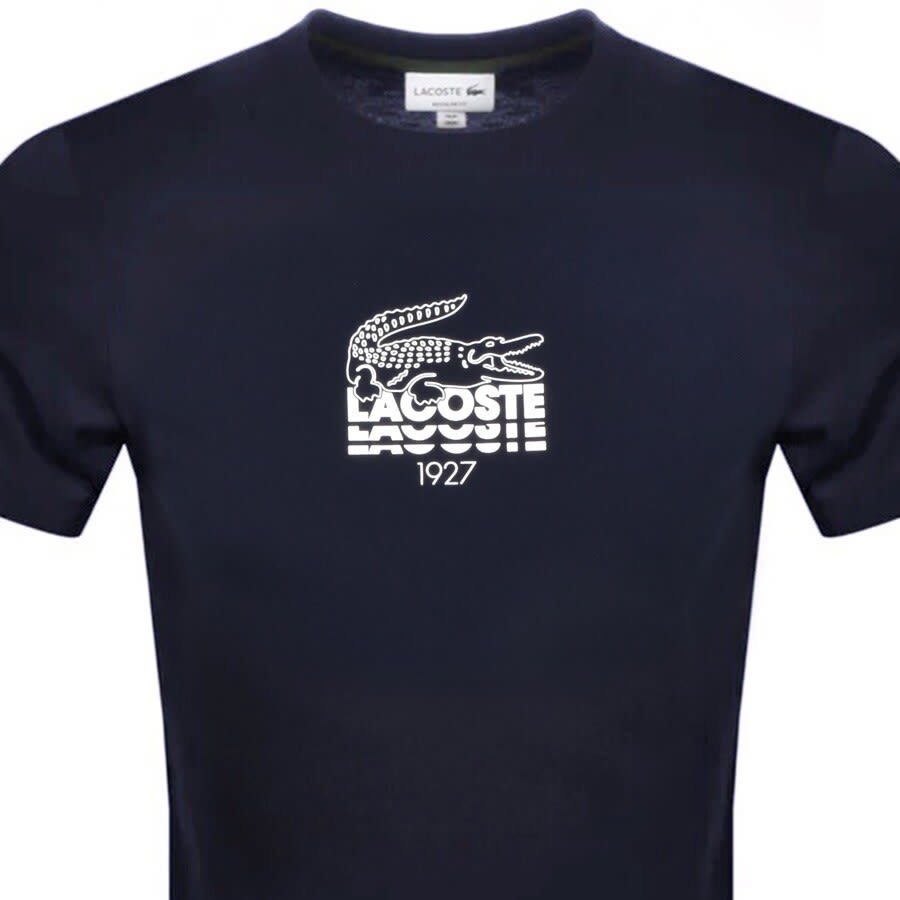 Alternative Image for ProductLacoste Crew Neck Logo T Shirt Navy2