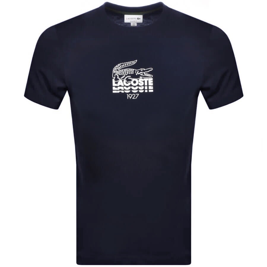 Alternative Image for ProductLacoste Crew Neck Logo T Shirt Navy1